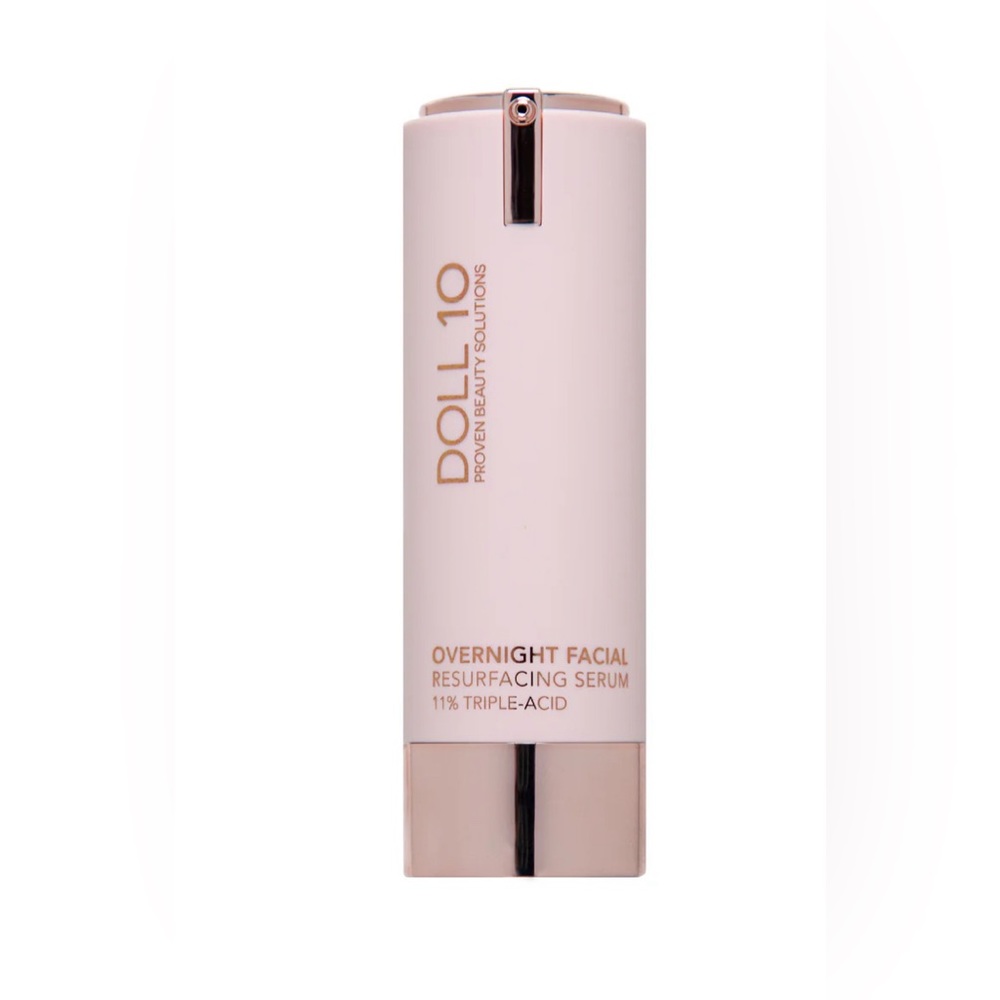 NIB Doll 10 OVERNIGHT FACIAL 11% TRIPLE ACID RESURFACING SERUM - Picture 2 of 2
